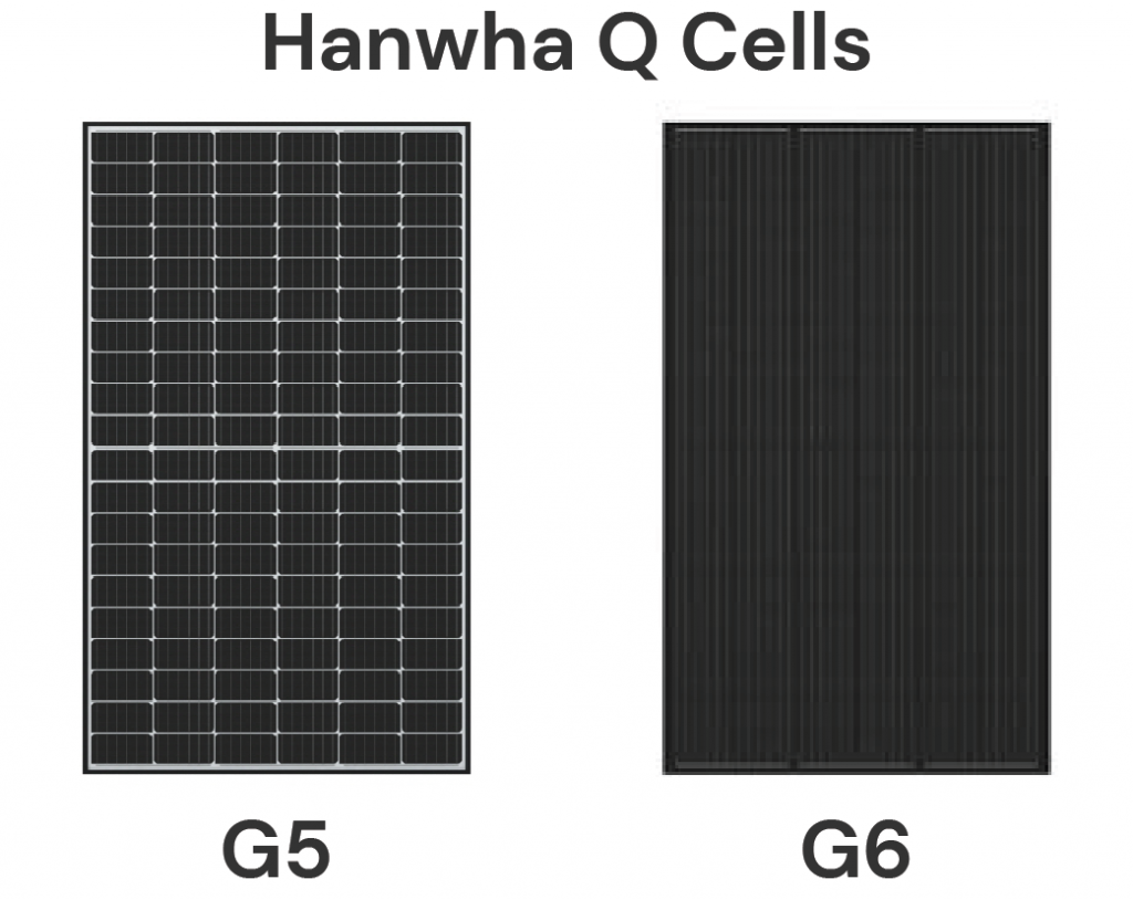 hanwha q cell g5 and g6