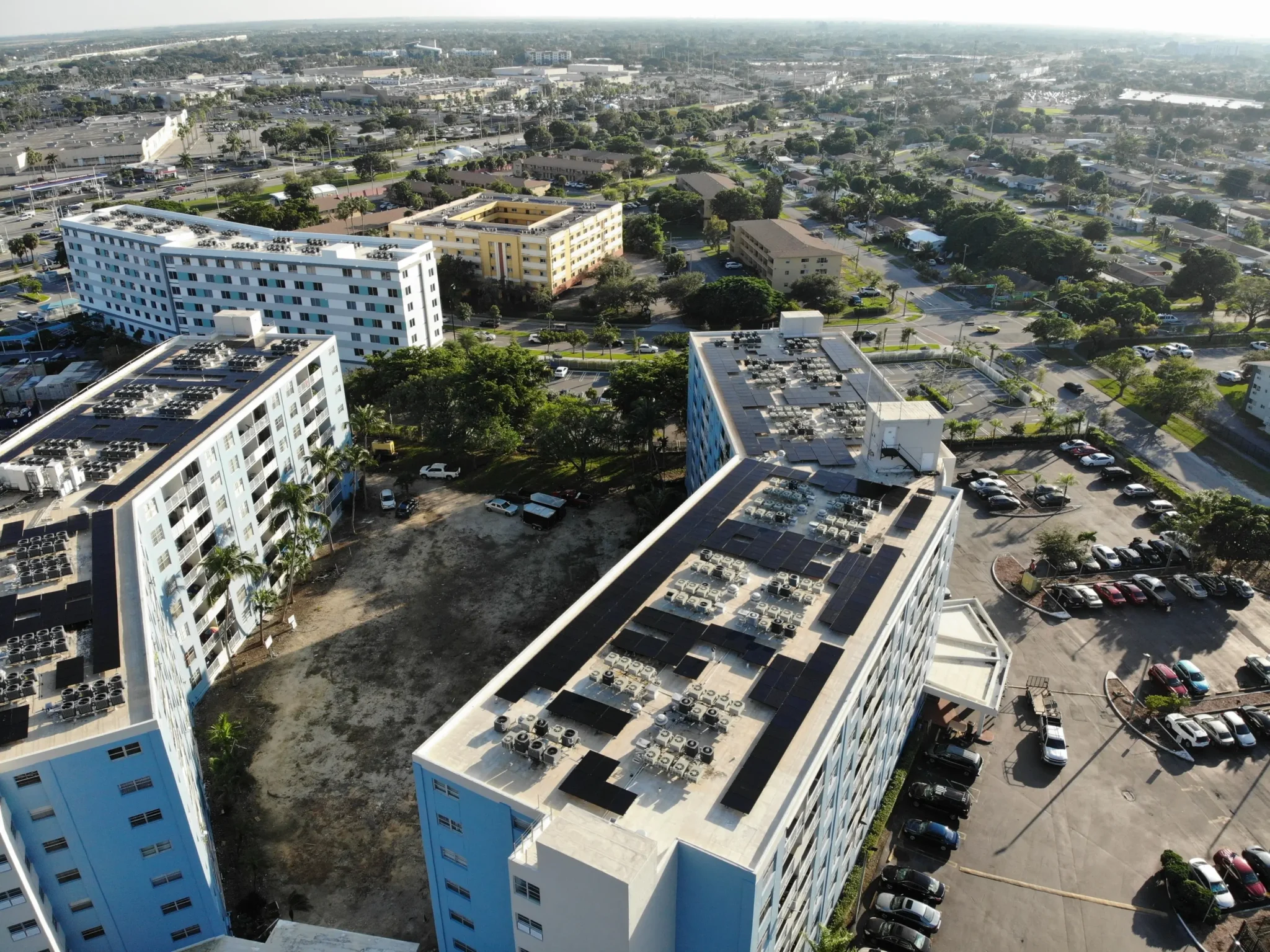 Cabana Club rooftop solar panels top down