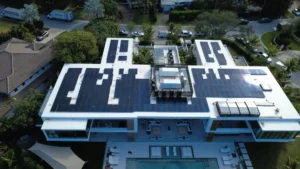 Bal Harbour Solar Panels Aerial Back of Building